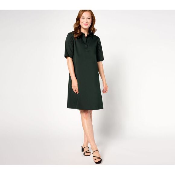 Women with Control Women's Dress Sz L A-Line Shift w Pockets Black A640672 - Picture 1 of 4